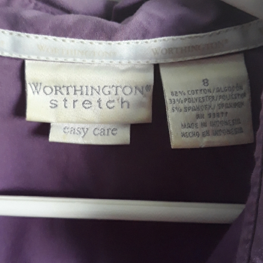 Purple button down blouse - Picture 2 of 4